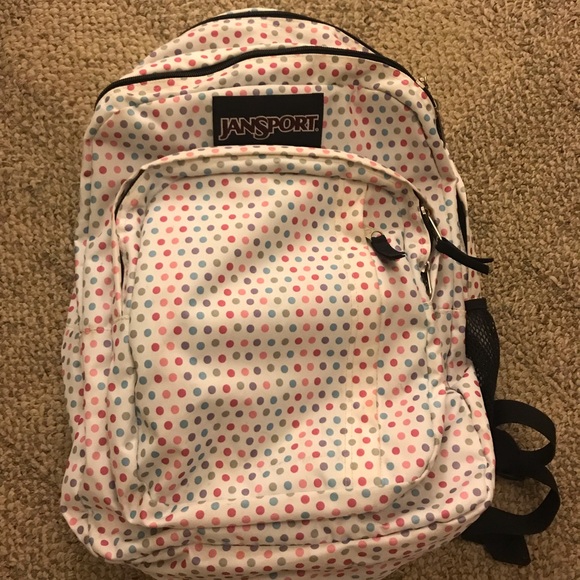jansport polka dot backpack